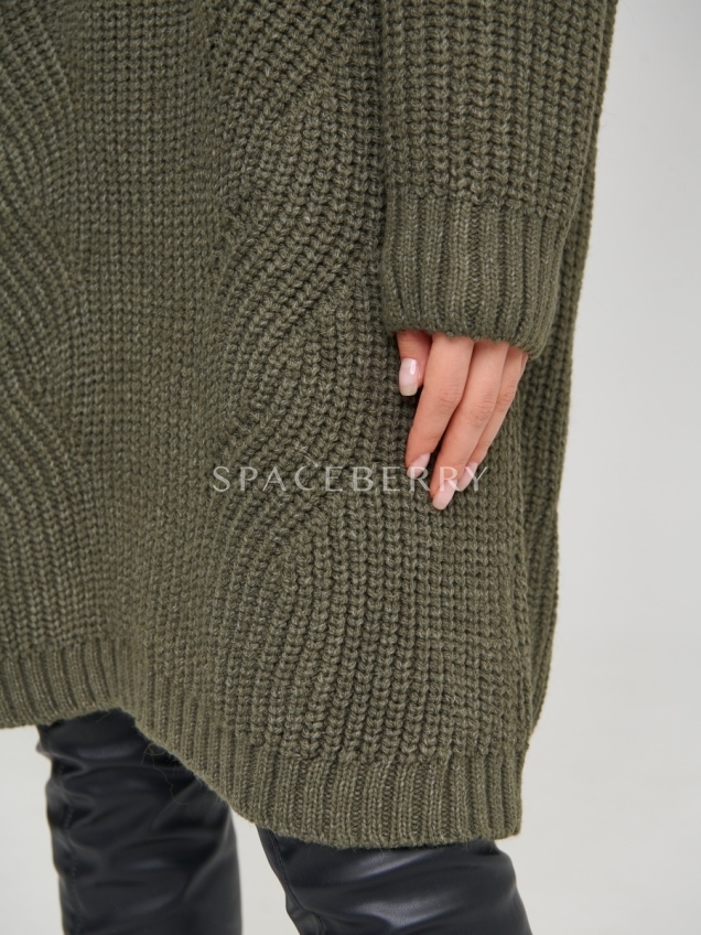 Женский вязаный свитер оверсайз, джемпер